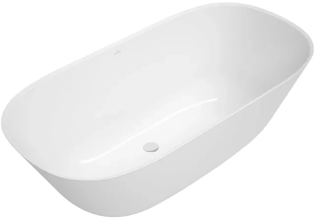 Villeroy & Boch Theano vrijstaand duobad - 155x75cm - kunststof quaryl - ovaal - Alpin Wit ubq155anh7f200v-01