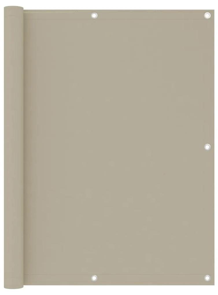 vidaXL Balkonscherm 120x300 cm oxford stof beige