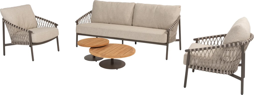 Allora stoel bank loungeset 5 delig terre teak 4 Seasons Outdoor