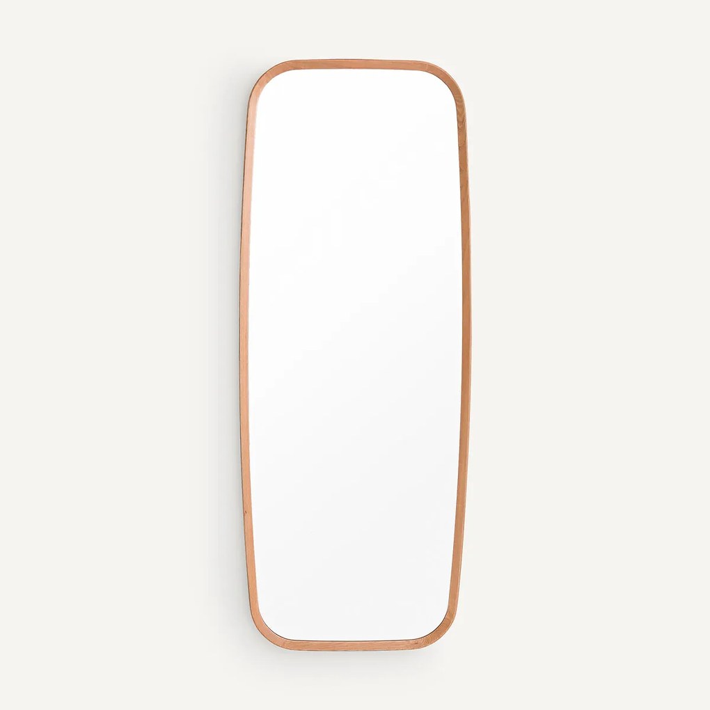Rechthoekige spiegel in massief eik, H180 cm, Orion