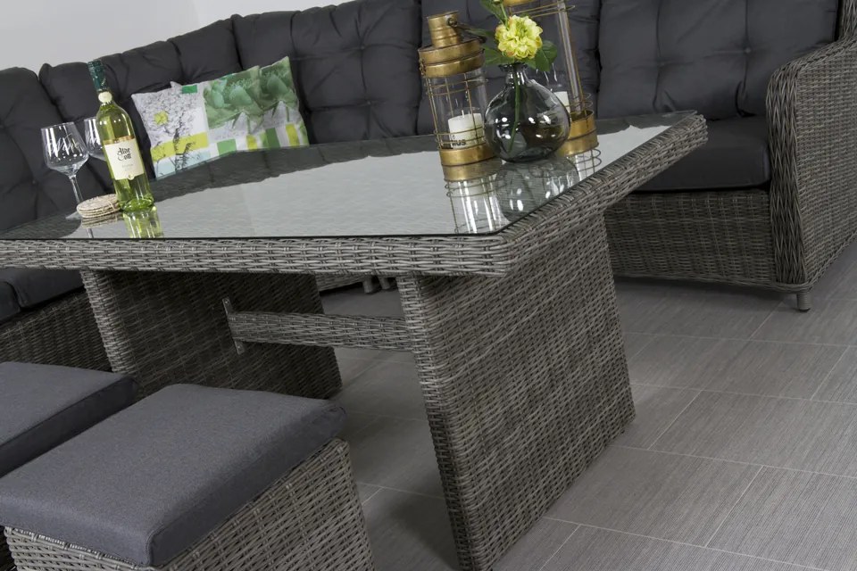 Lounge dining set Richmond - Ash grey (OP=OP)