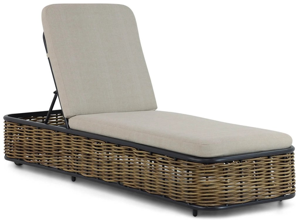 Lifestyle Garden Furniture Nice Ligbed Verstelbaar Aluminium/wicker Grijs