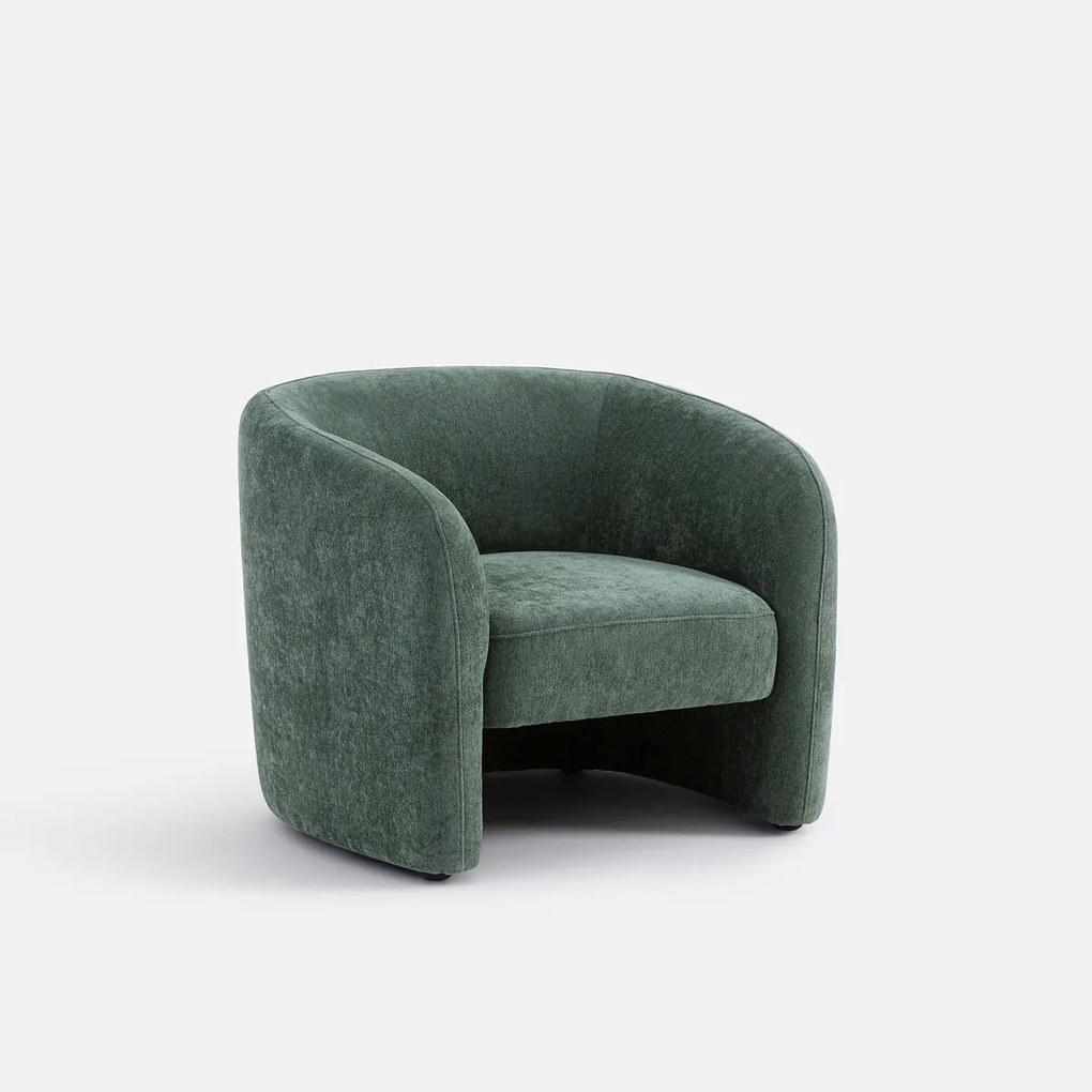 Fauteuil in fijne chenille, LANDINE