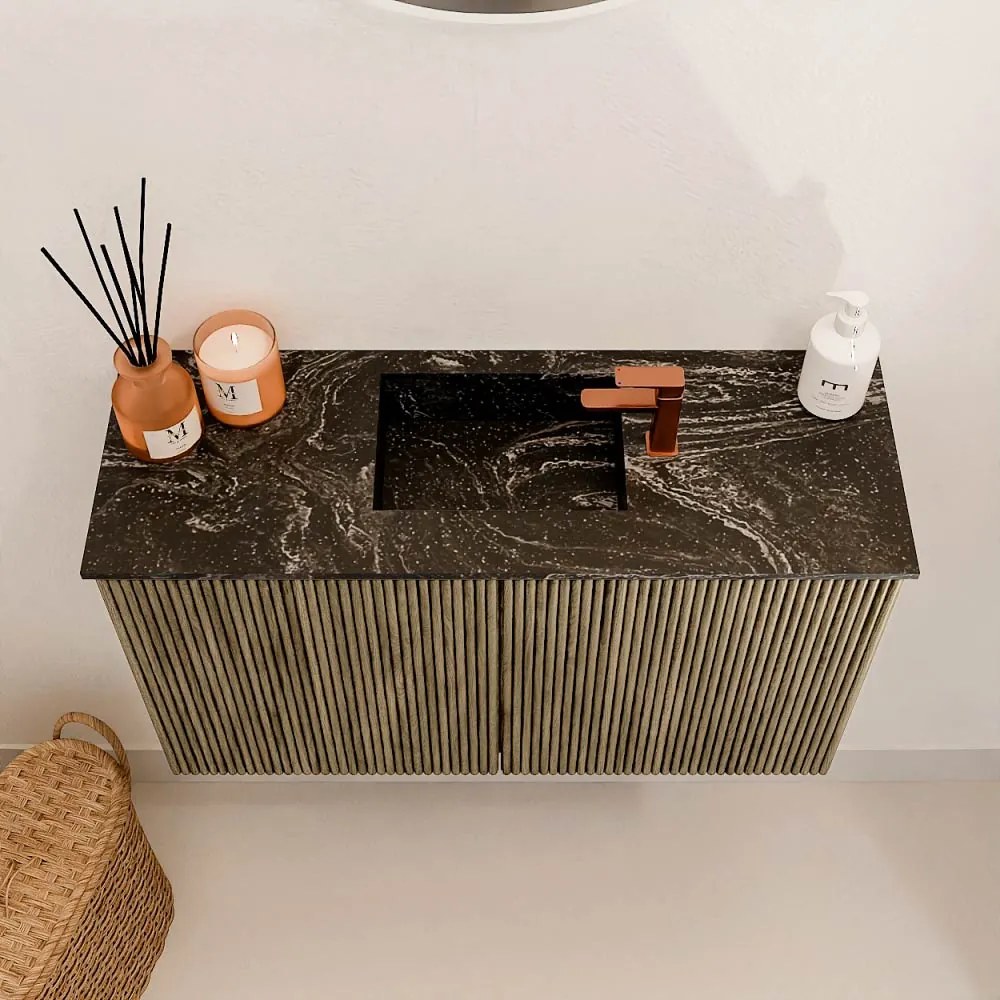 Mondiaz Joya DLux 70cm toiletmeubel dusk met wastafel faye midden 1 kraangat lava