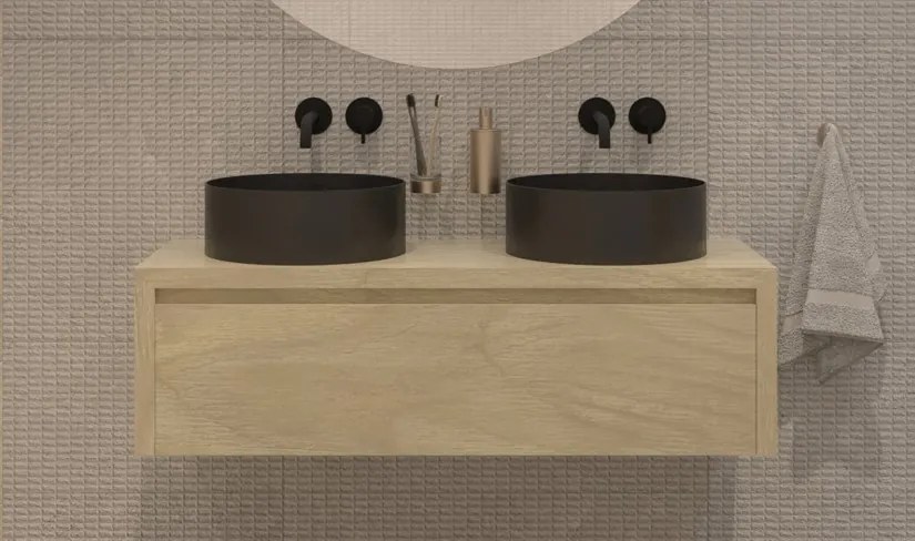 Gliss Design Ares badmeubel 120cm corn silk zonder waskom