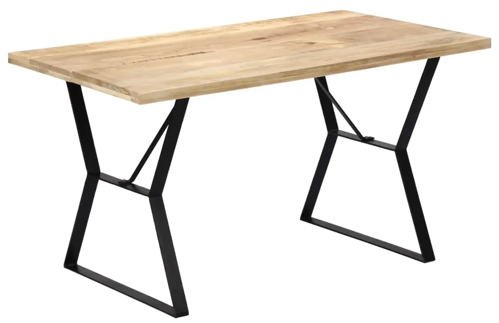 vidaXL Eettafel 140x80x76 cm massief mangohout
