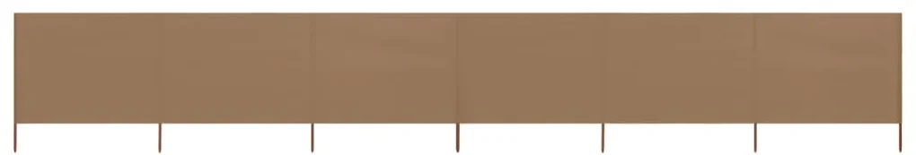 vidaXL Windscherm 6-panelen 800x80 cm stof taupe