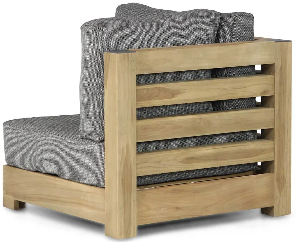 Hoek loungeset 5 personen Teak Old teak greywash Santika Furniture Santika