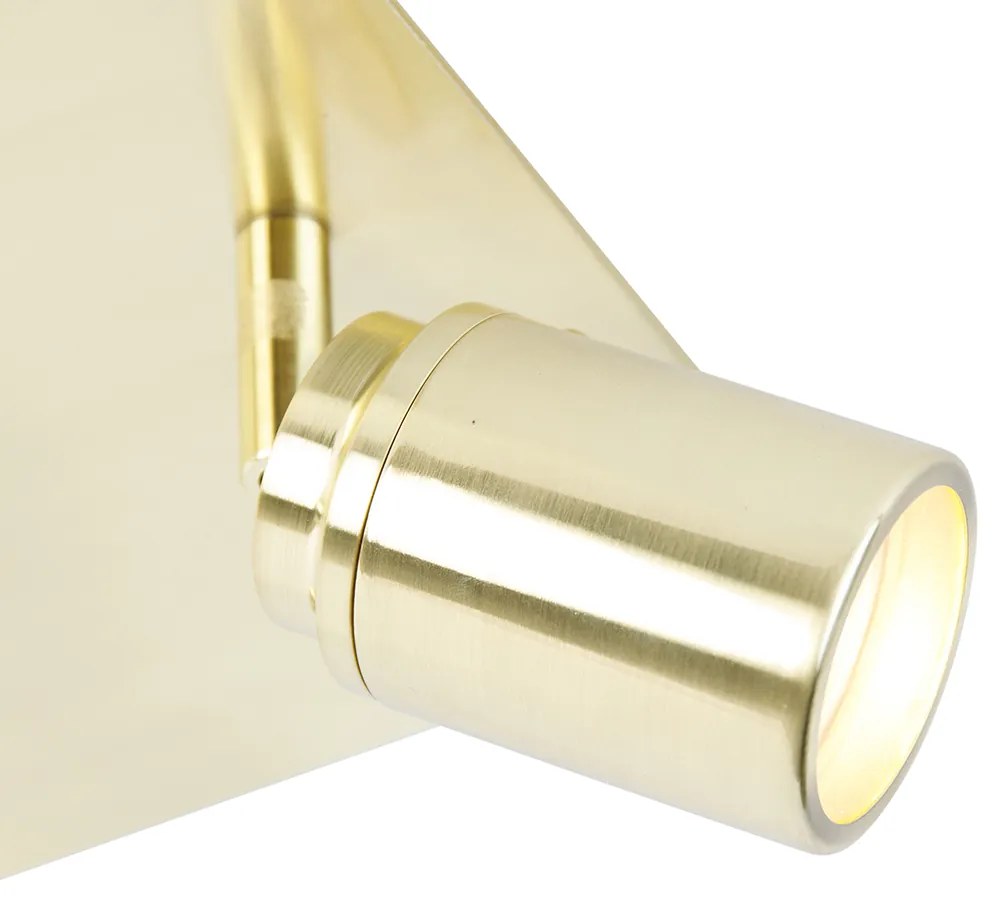 Moderne badkamer spot messing vierkant 3-lichts IP44 - Ducha