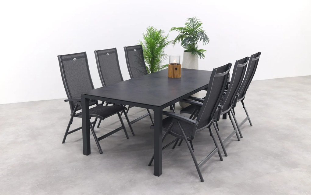 Hartman Salvatore/Chaneo verstelbare tuinset - 220x100 cm. - 7-delig