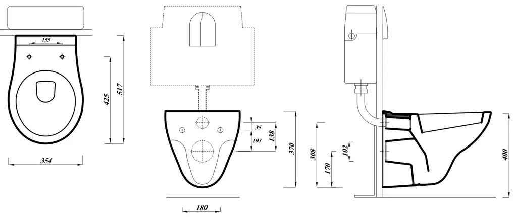 Kerra K-50 Slim toiletset met Sydney toilet, Rossa toiletzitting en Pacific drukplaat chroom