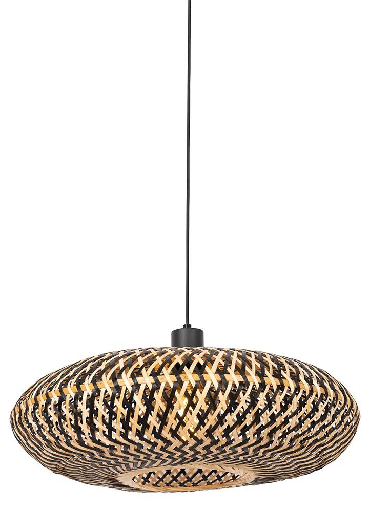 Oosterse hanglamp zwart bamboe 50 cm - Ostrava