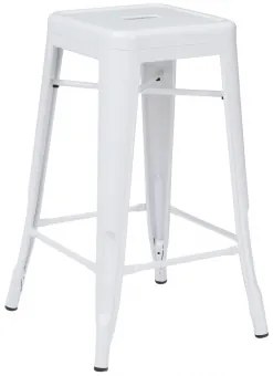 Stapelaar Hoge Kruk In Staal Lix Wit & ↑65 Cm - Sklum