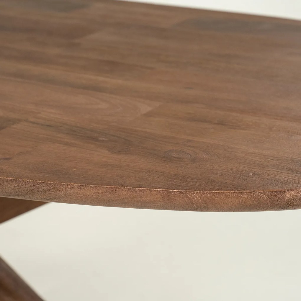 Eleonora Tycho Eettafel Kruispoot Bruin 160 - 160 X 110cm.