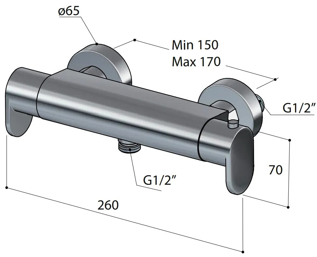 Hotbath Friendo opbouw thermostaat geborsteld nikkel