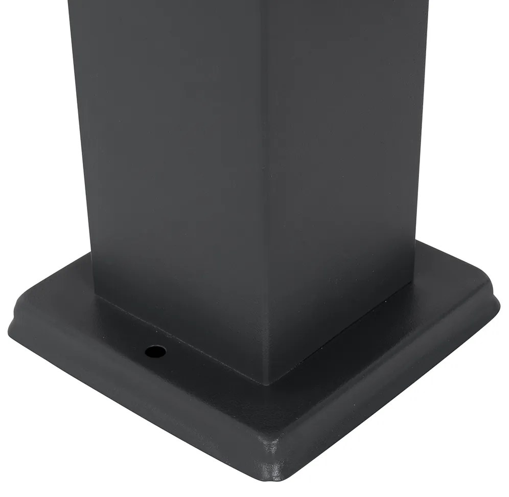 Buitenlamp donkergrijs 80 cm met stopcontact IP44 - Malios