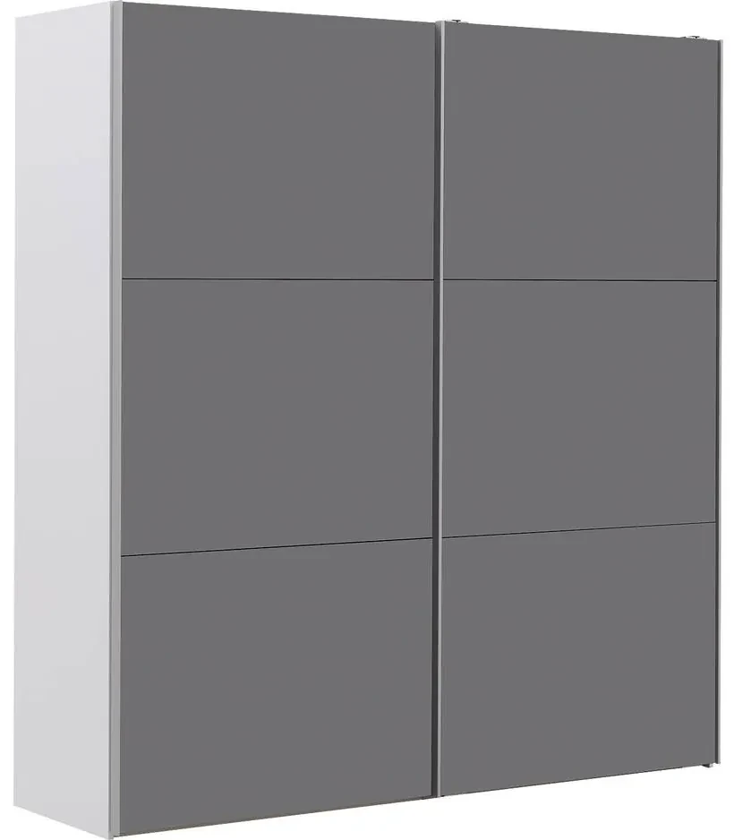 Goossens Kledingkast Easy Storage Sdk, 203 cm breed, 220 cm hoog, 2x 3 paneel glas schuifdeuren