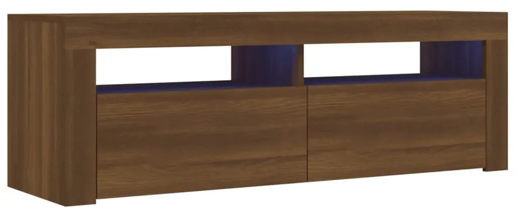 vidaXL Tv-meubel met LED-verlichting 120x35x40 cm bruin eikenkleurig