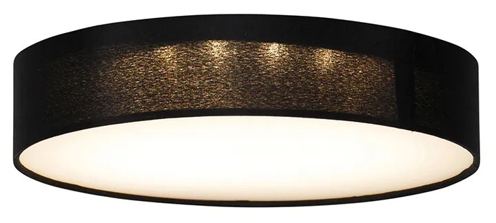 Stoffen Smart plafondlamp zwart 30cm incl. LED RGB met afstandsbediening - Taiko Modern rond Binnenverlichting Lamp
