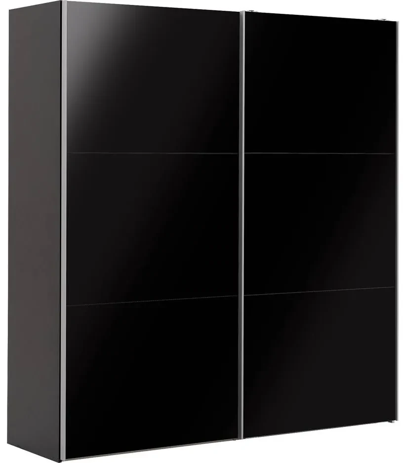 Goossens Kledingkast Easy Storage Sdk, 203 cm breed, 220 cm hoog, 2x 3 paneel glas schuifdeuren