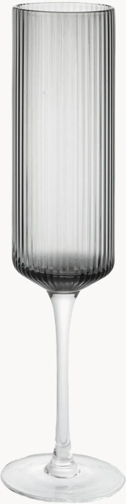 Mondgeblazen champagneglazen Ripple, 2-delig
