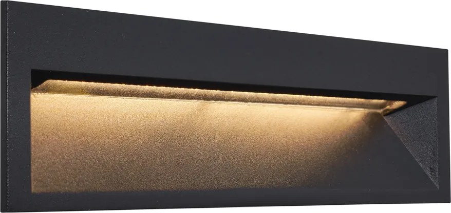 Set van 6 moderne inbouw wandlampen zwart 28cm incl. LED IP65 - Mert