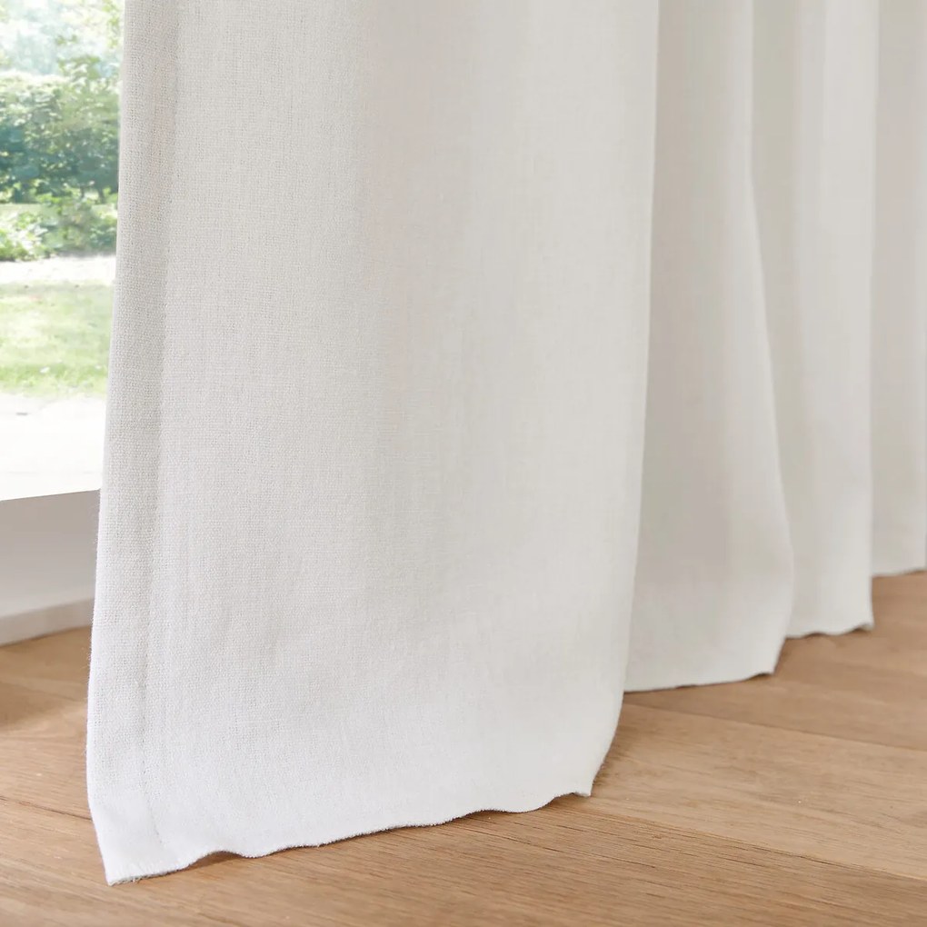 Thermisch gordijn van linnen, met gerimpelde bies en golf, COLINE