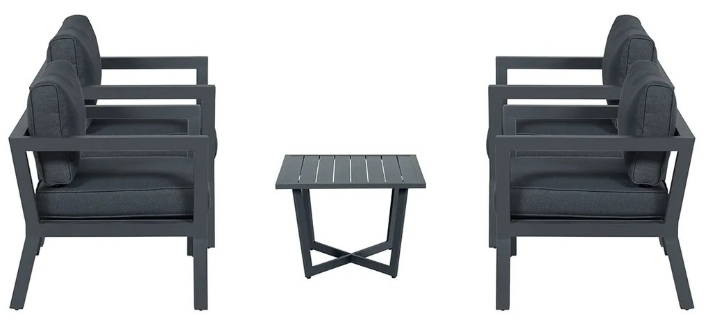 Garden Impressions San Luis loungeset 5-delig - donker grijs