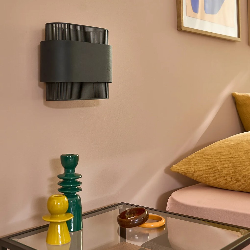 Dubbele wandlamp in metaal, Leila
