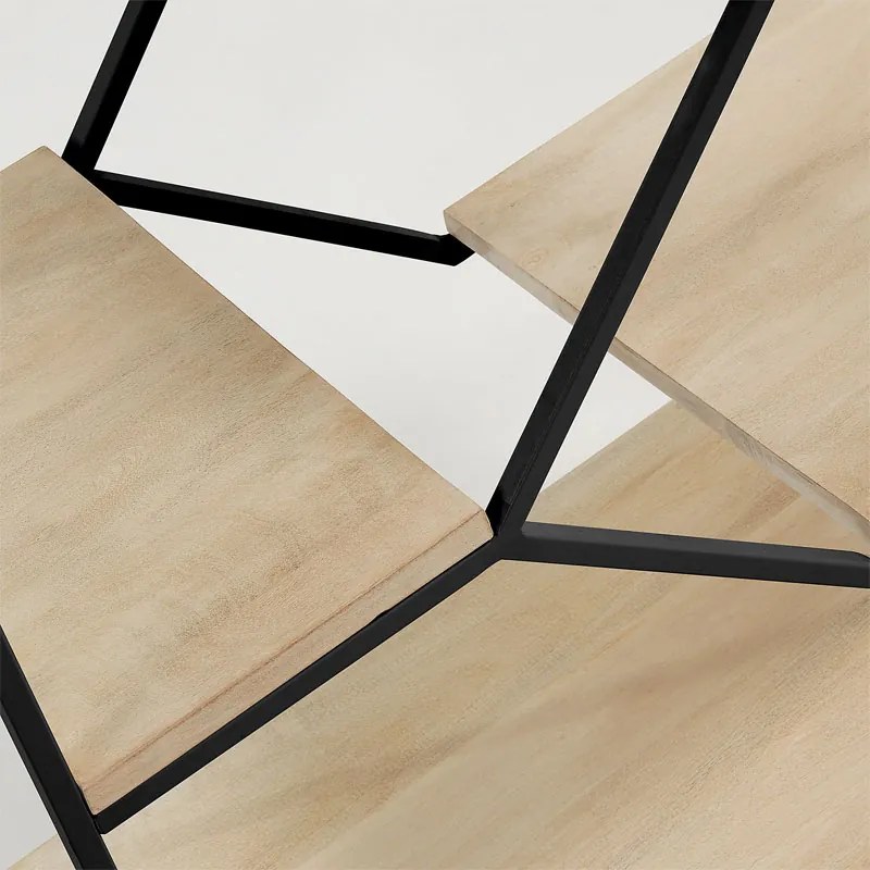 Kave Home Push Open Metalen Houten Kast Zwart - 80x35x93.5cm.