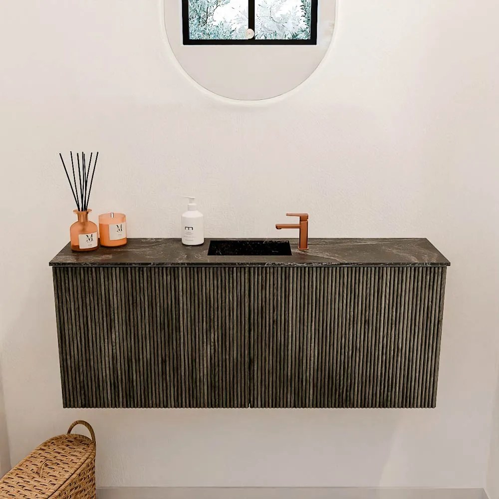 Mondiaz Joya DLux 100cm toiletmeubel shadow met wastafel faye midden 1 kraangat lava