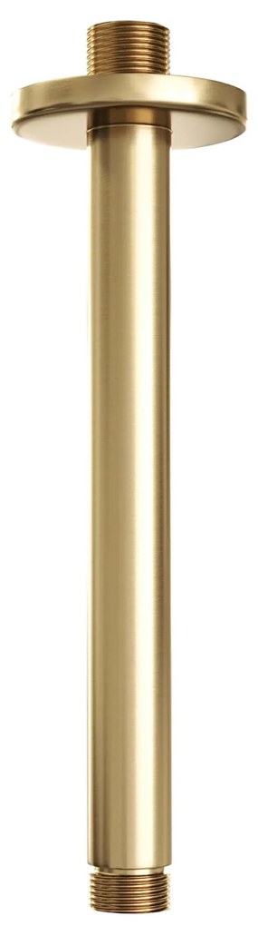 Brauer Gold Carving complete inbouw regendouche set 05 met 20cm douchekop, plafondarm en staafhanddouche geborsteld messing PVD