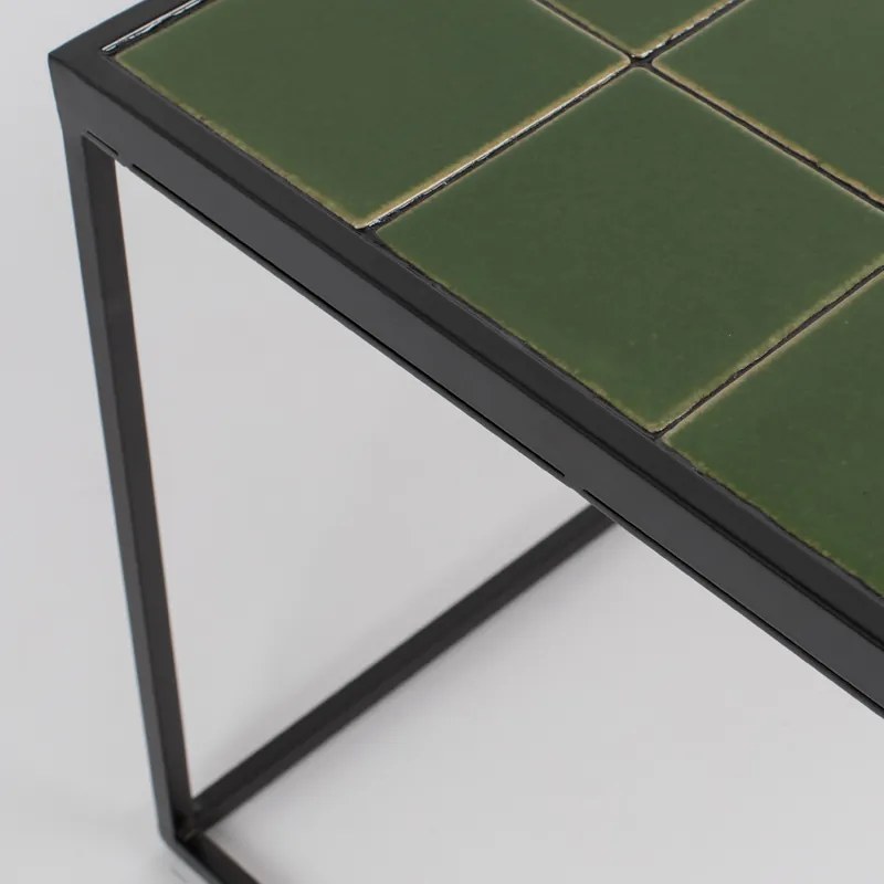 Zuiver Glazed Salontafel Met Groene Tegels - 93 X 43cm.