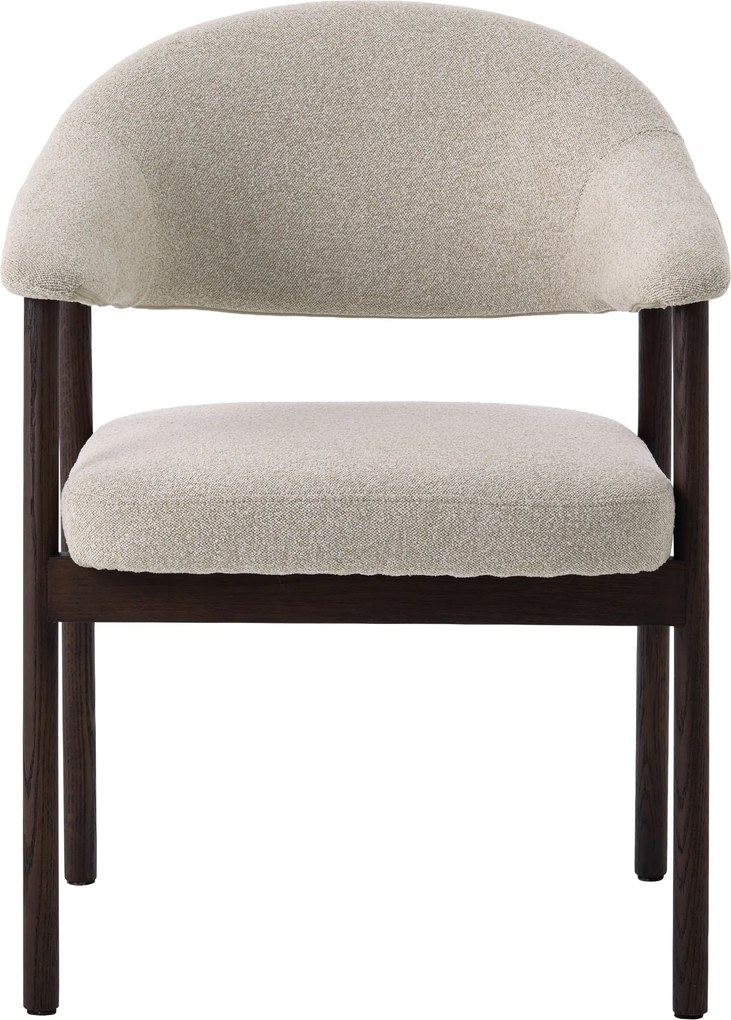 GARDA beige mélange (stof Lake 120) / eiken dark espresso - GESTOFFEERDE STOEL VOOR WOONKAMER/EETKAMER