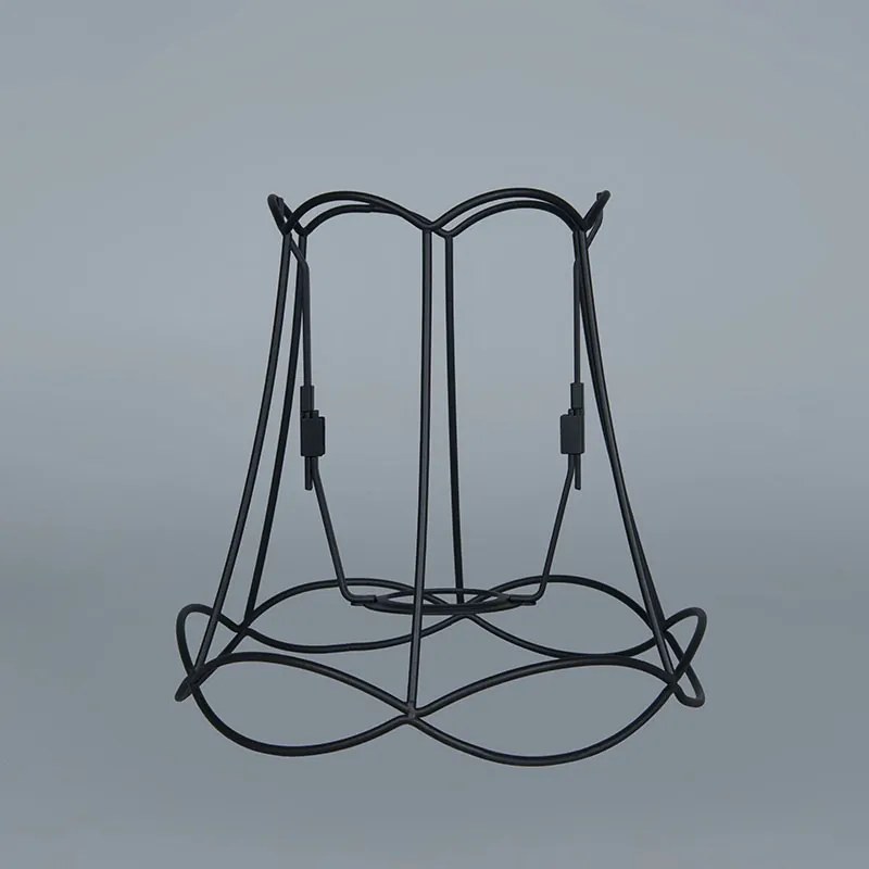 Retro hanglamp zwart 3-lichts - Granny Frame Retro Minimalistisch E27 Draadlamp rond Binnenverlichting Lamp