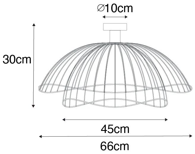 Design plafondlamp zwart 66 cm - Pua Design E27 rond Binnenverlichting Lamp