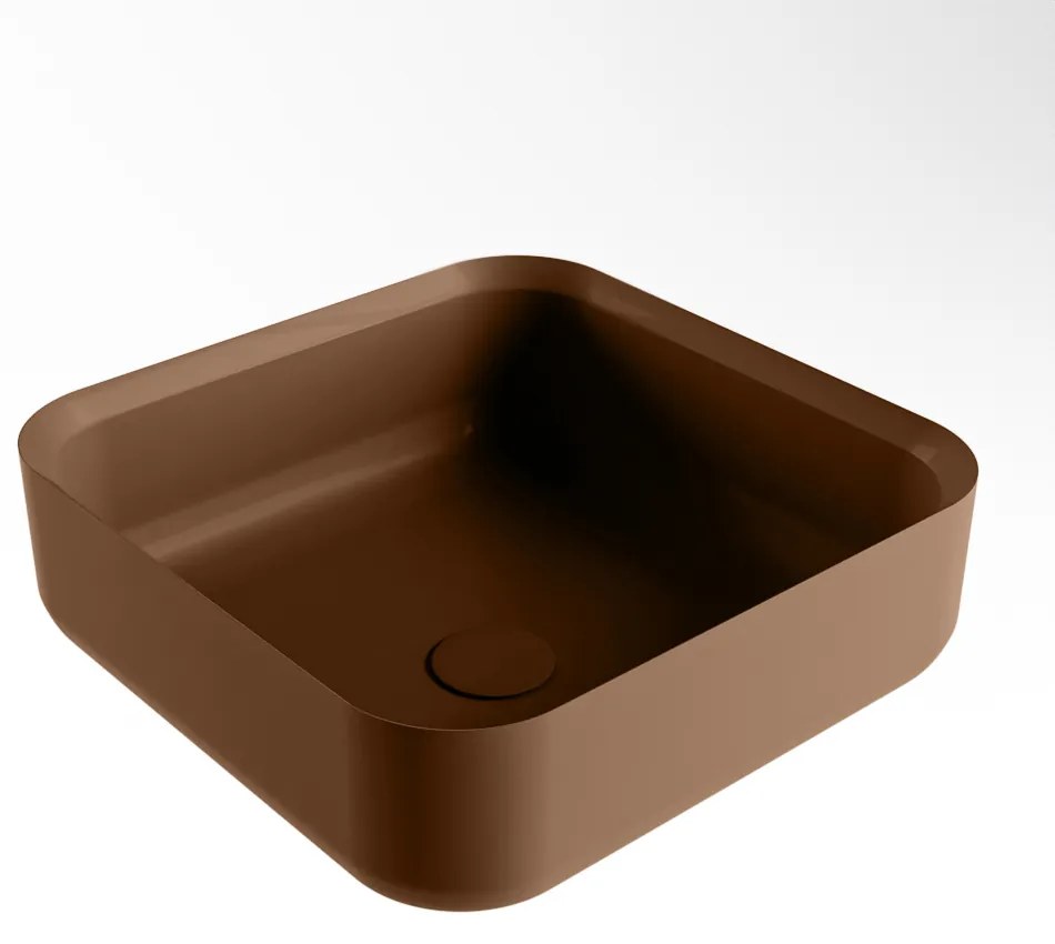 Mondiaz Binx Solid Surface waskom 36x36cm rust