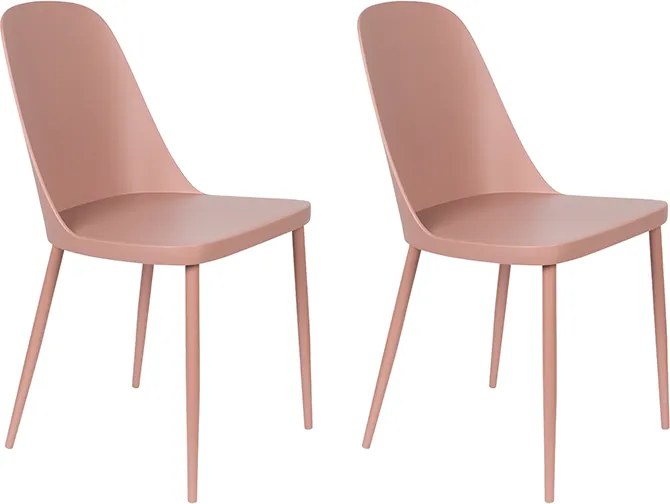 Kantinestoel Pip - Set van 2 stoelen - Roze