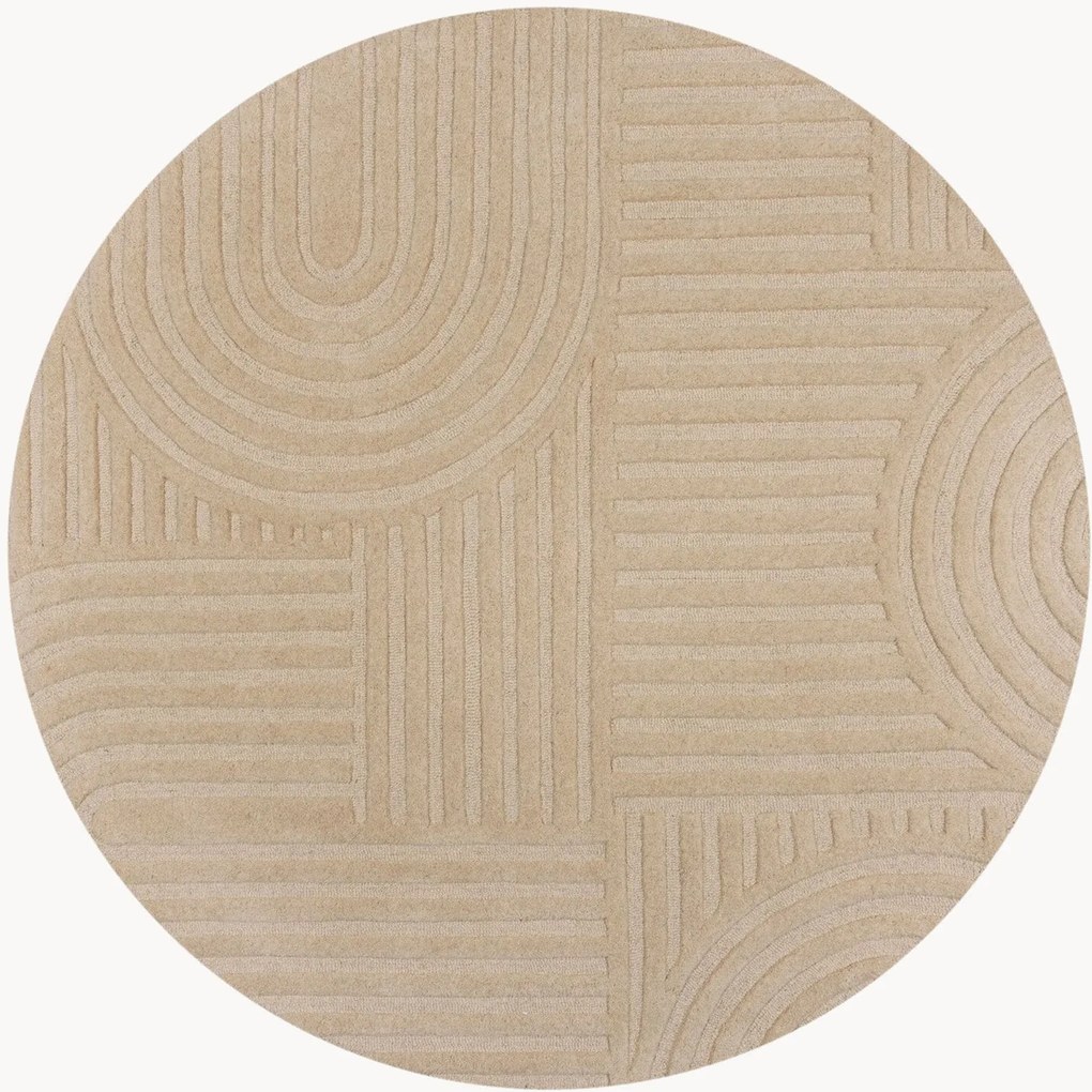 Handgetuft hoog-laag wollen vloerkleed Zen Garden
