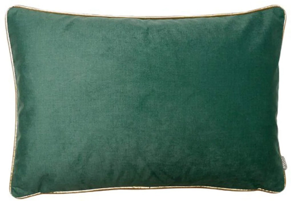 Kussen jade groen met piping Matti Met binnenkussen 60 x 40 cm
