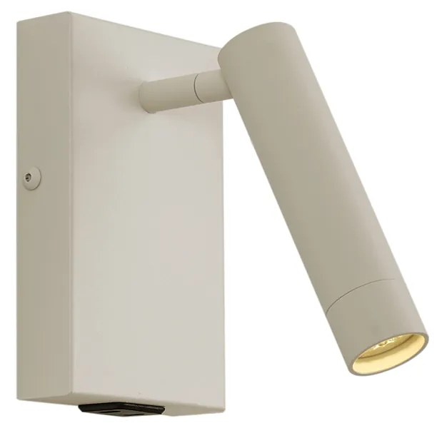 Moderne wandlamp beige verstelbaar met USB-C - Croft