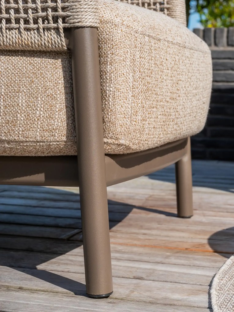 4 Seasons Outdoor Savanne loungestoel terre Loungestoel bruin weerbestendig