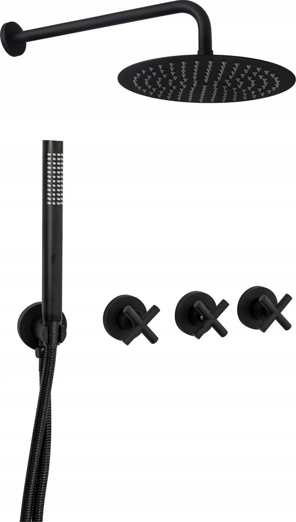 Inbouw regendoucheset REA EXIT Black + Box