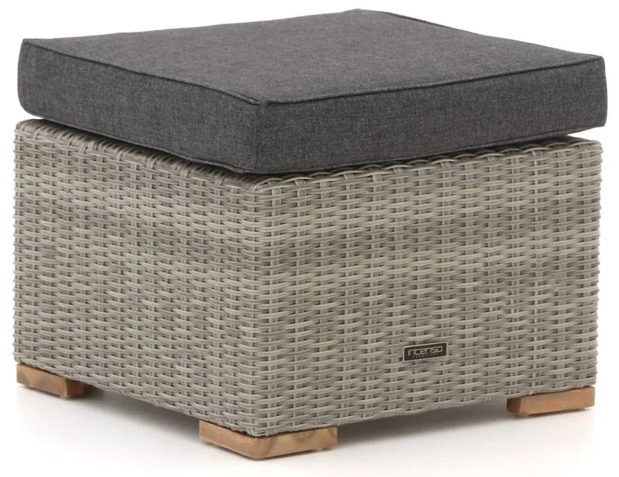 Voetenbank tuin | Intenso  Mazzano | Wicker (vlechtwerk) | Grijs/Antraciet | Kees Smit Tuinmeubelen