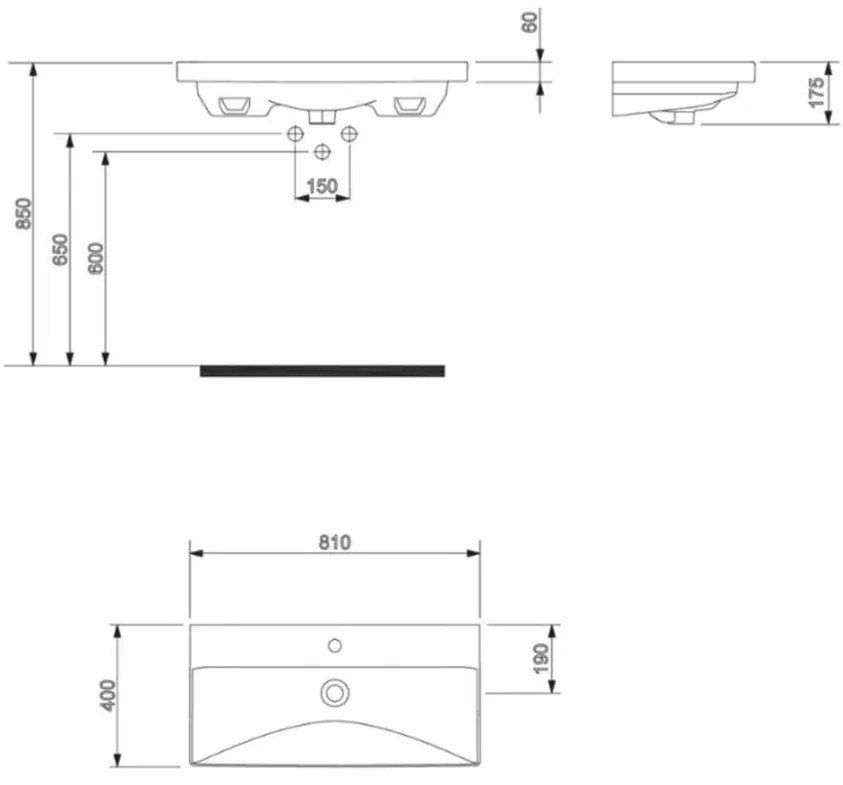 Sanigoods Venice badmeubel 80cm eiken met keramische wastafel met kraangat wit glans