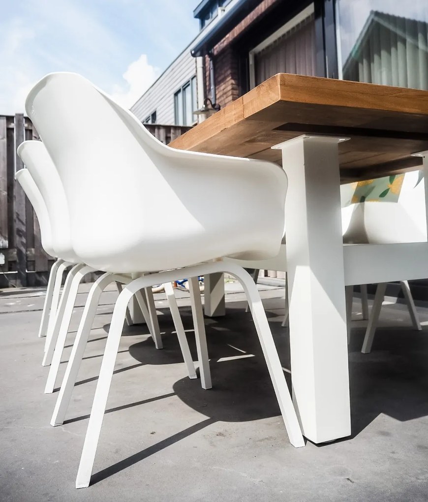 Hartman tuinset - Heron tuintafel 240 cm. wit + Sophie Element wit