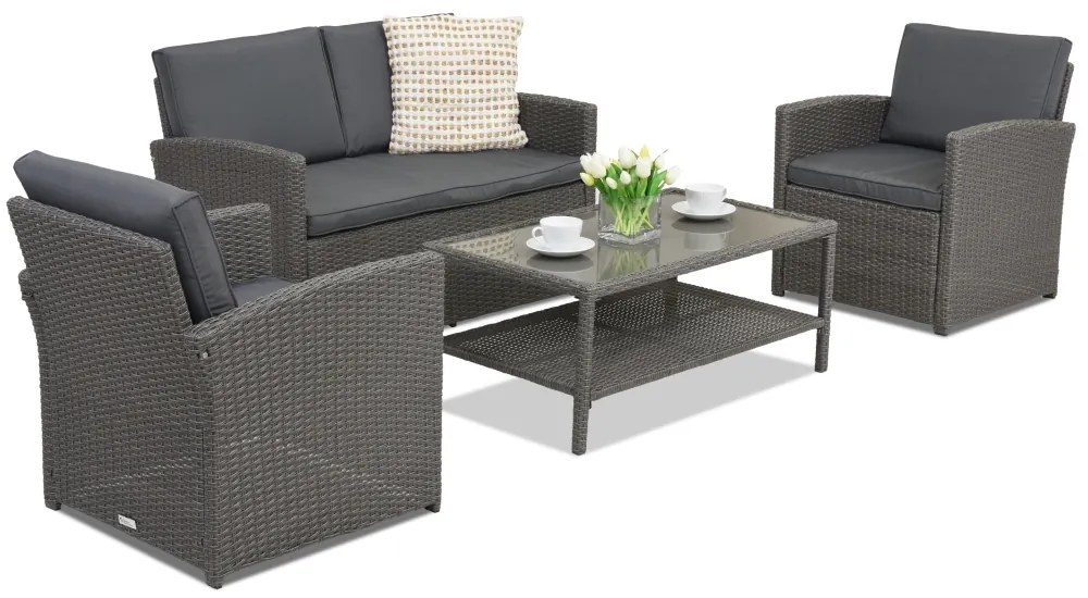 Tuinmeubelen Monaco Coffee 4 Garden Point antraciet