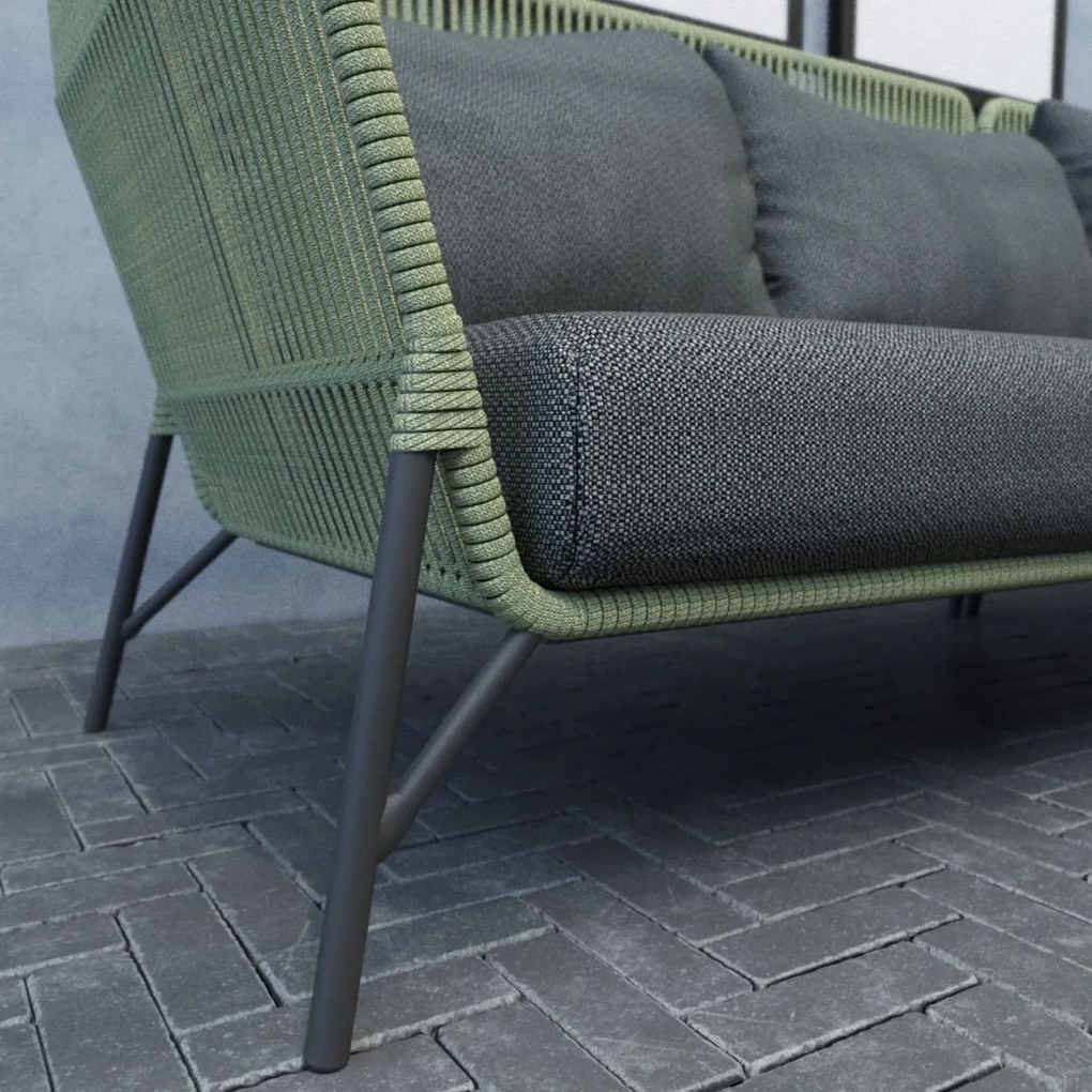 4 Seasons Outdoor Altoro 3-zits loungebank * Sale * antraciet weerbestendig