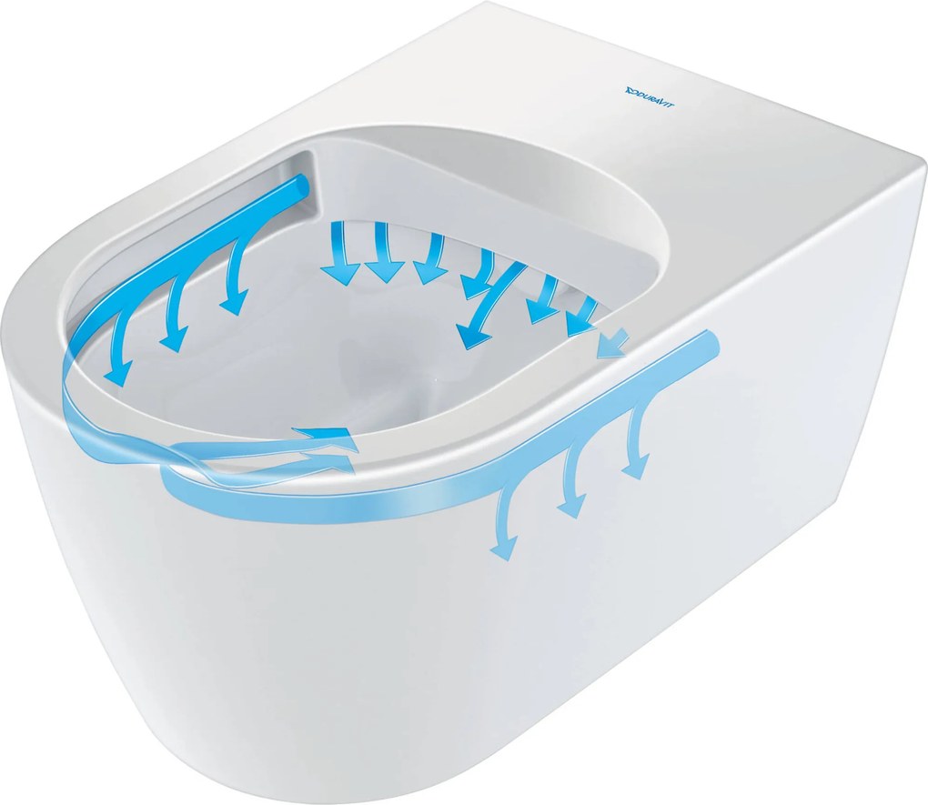 Duravit ME by Starck compact hangtoilet randloos incl. softclose toiletbril met glans wit