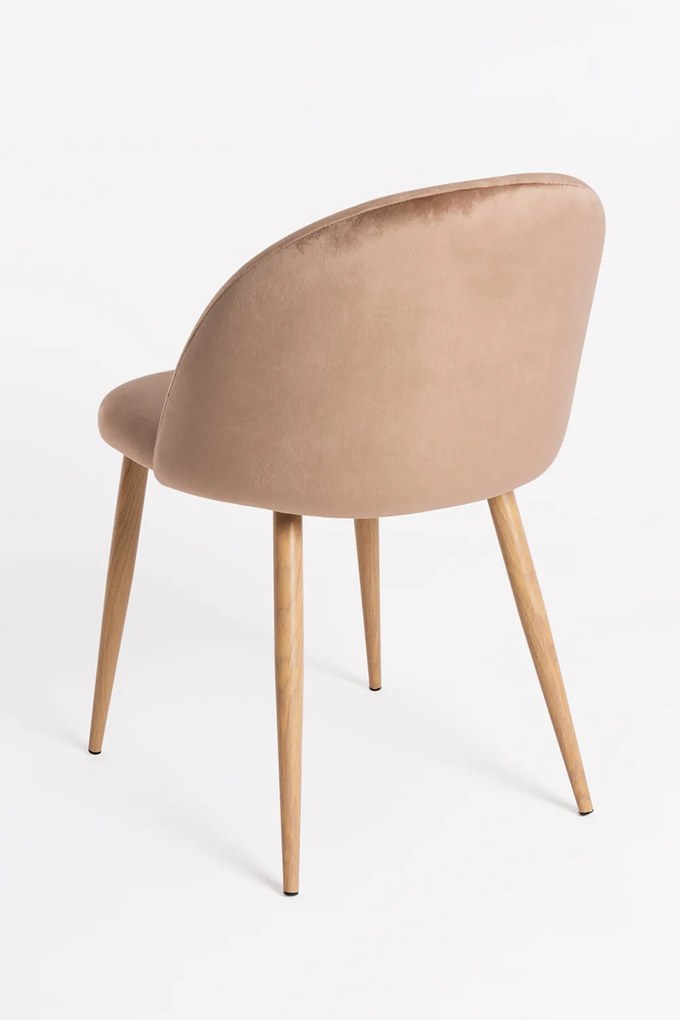 Set 4 Vint Fluwelen Stoelen